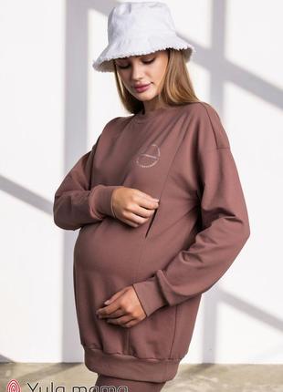 Базовый свишот-туника для беременных и кормящих4 фото