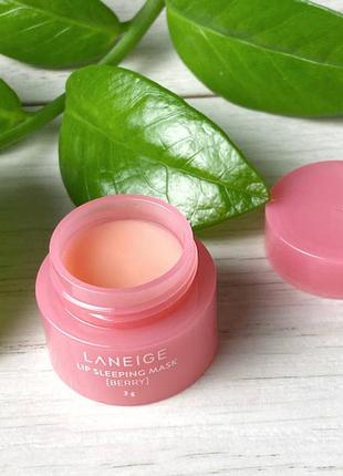 Ночная маска бальзам помада для губ laneige lip sleeping mask berry3 фото