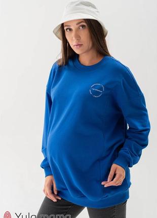 Базовый свишот-туника для беременных и кормящих4 фото