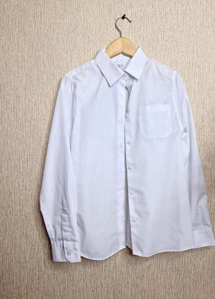 Білі рубашки з довгим рукавом для школи marks&spencer,  10-12 років4 фото