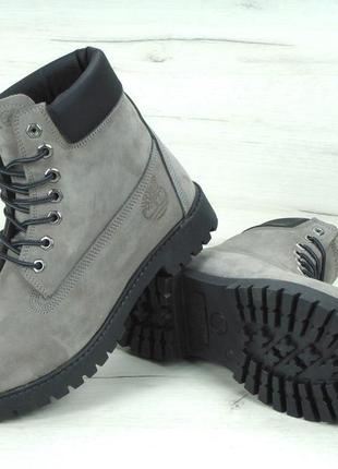 Зимние женские ботинки timberland grey (мех) 36-37-38-39-404 фото