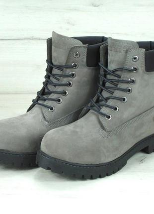Зимние женские ботинки timberland grey (мех) 36-37-38-39-406 фото