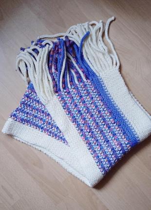 Стильний теплий зимовий шарф