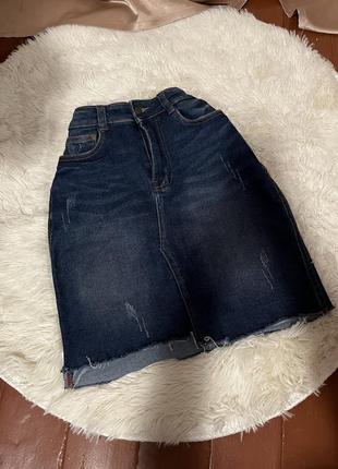 Стильна джинсова спідниця юбка