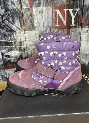 Фиолетовые зимние ботинки geox, gore tex, 28 размер6 фото