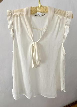 Прозора блузка прозорий топ напівпрозора блузка рукава рюши біла блуза8 фото