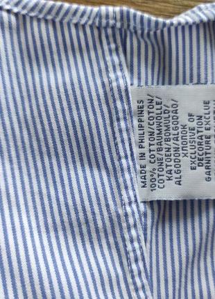 Рубашка сорочка polo ralph lauren🔥,смужка, білий,голубий,довгий рукав, бавовна m,388 фото