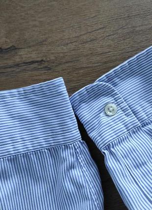 Рубашка сорочка polo ralph lauren🔥,смужка, білий,голубий,довгий рукав, бавовна m,384 фото