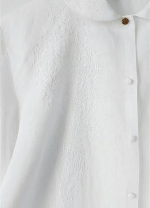 Блузка, рубашка, шведка из льна pure linen6 фото