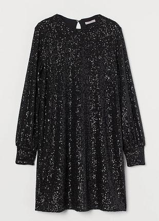 Платье с пайетками от h&m