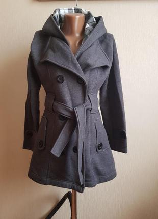 Двубортная на флисе  куртка