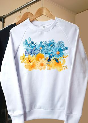 Нові жіночі патріотичні світшоти на флісі трьохнитка xs-xl 42-50