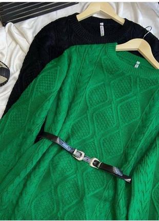 Туника. свитер. светр кофта рожевий , зелений  , чорний8 фото