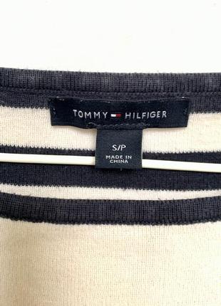 Tommy hilfiger жіночій лонгслів в синьо-білий полоску, коттон, s5 фото