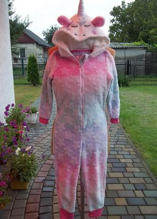 ( 5 - 6 лет ) единорог детская пижама кигуруми флисовая оригинал