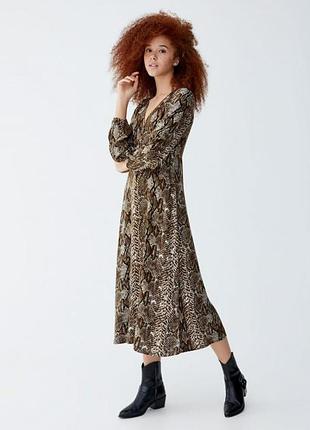 Вискоза 100% натуральное фирменное платье в в стильный принт рептилии супер качество!!!