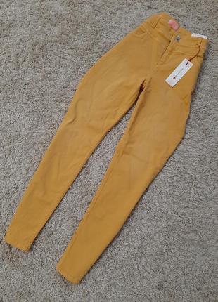Жовті фірмові джинси, брюки, штани2 фото