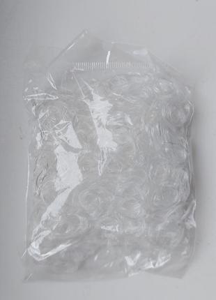 Прозрачные, бесцветные силиконовые резинки для волос1 фото