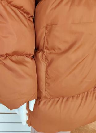 Стильна жіноча куртка оверсайз демісезонна коричнева женская куртка оверсайз4 фото