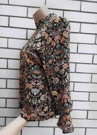 Квіткова блузка з воланами на рукавах етно,бохо стиль zara4 фото