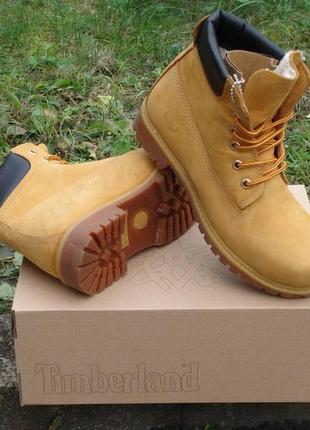 Зимние женские ботинки timberland yellow (мех) 36-37-38-39-41