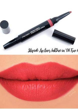 Оригінал олівець праймер для губ shiseido lip liner inkduo 08 true red оригинал карандаш бальзам для губ5 фото