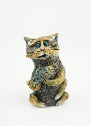 Фигурка кота сat figurines фігурка кіт з рибою