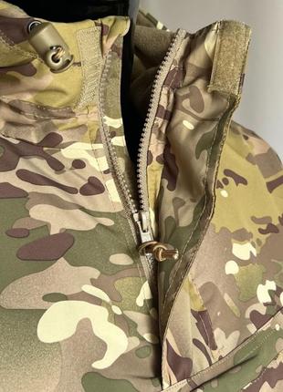 Куртка реглан кенгуру анорак brandit вітровка soft shell тактична на флісі непромокаємий захисна термо мультикам4 фото