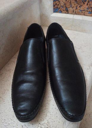 Красивые кожаные туфли на языке, большая полнота