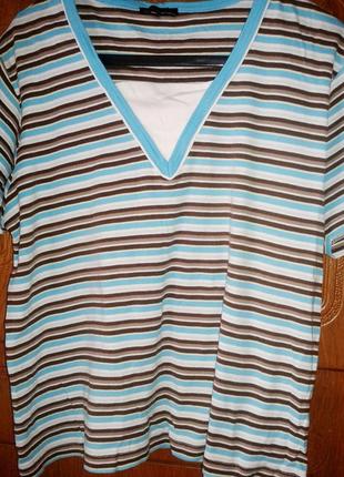 Футболка в яскраву смужку,50-52разм.