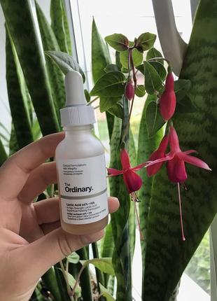 Пілінг з молочною кислотою the ordinary lactic acid 10% + ha 2%