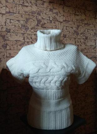 Джемпер светр з вовни вовняний товста в'язка motivi італія 🍁 наш 42р1 фото