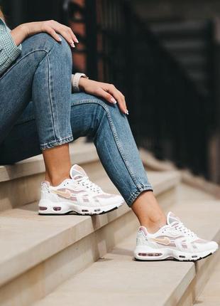 Жіночі кросівки nike air max 96 white red9 фото