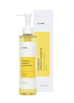 Гидрофильное масло с экстрактом календулы iunik calendula complete cleansing oil