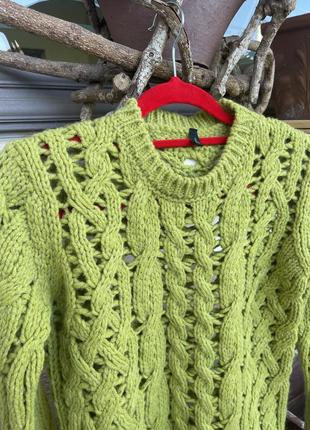 Фірмовий стильний якісний натувальний вовняний светер в коси3 фото