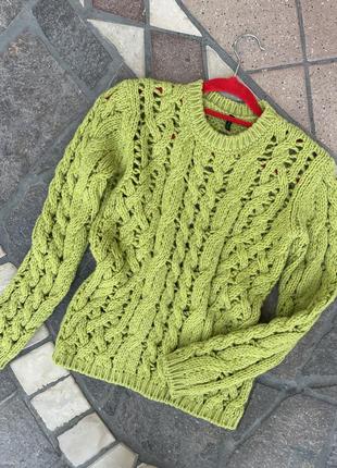 Фірмовий стильний якісний натувальний вовняний светер в коси5 фото