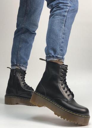 Женские высокие кожаные ботинки dr martens jadon