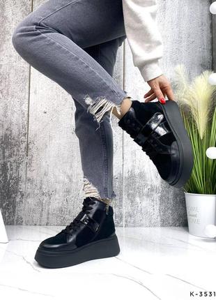 🔥 крутые кожаные ботинки на платформе