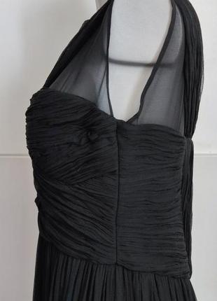 Довга шовкова сукня mango  чорного кольору7 фото