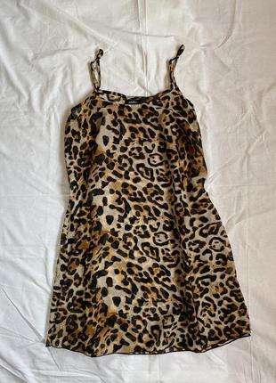 Сукня трендова леопард принт на бретельках2 фото