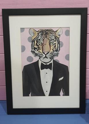 Картина в стиле поп арт, современное искусство тигр🐯🐅