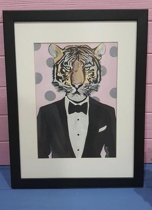 Картина в стиле поп арт, современное искусство тигр🐯🐅