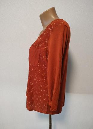 Джемпер блуза з зірками комбінована тканина3 фото