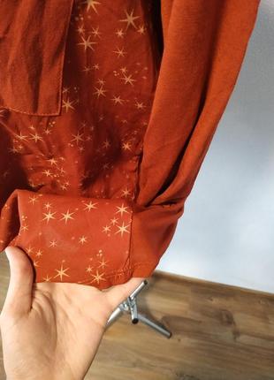 Джемпер блуза з зірками комбінована тканина4 фото