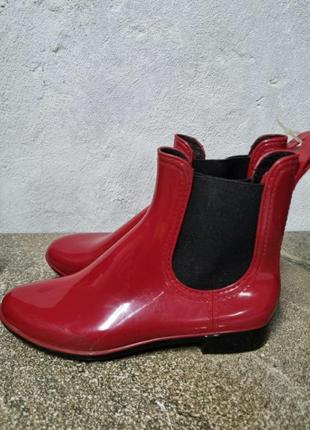 Гумові чоботи челсі черевики жіночі резиновые сапоги