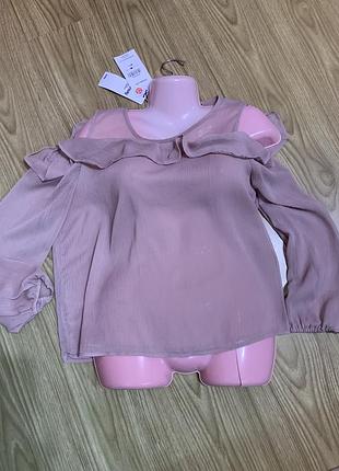 Блуза колір пильна роза