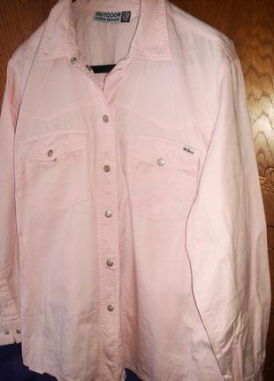 Классная брендовая рубашка, гладкий коттон,50-52разм.,john baner.2 фото