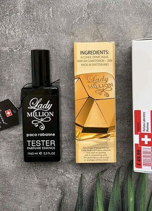 Парфумована вода тестер paco rabanne lady million 65 мл (швейцарія)
