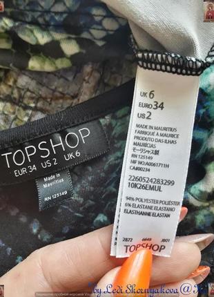Новое фирменное topshop платье-миди в принте "кожа змея", размер хс-с7 фото