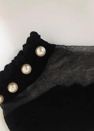 Капронові шкарпетки з перлинами які закріплені3 фото